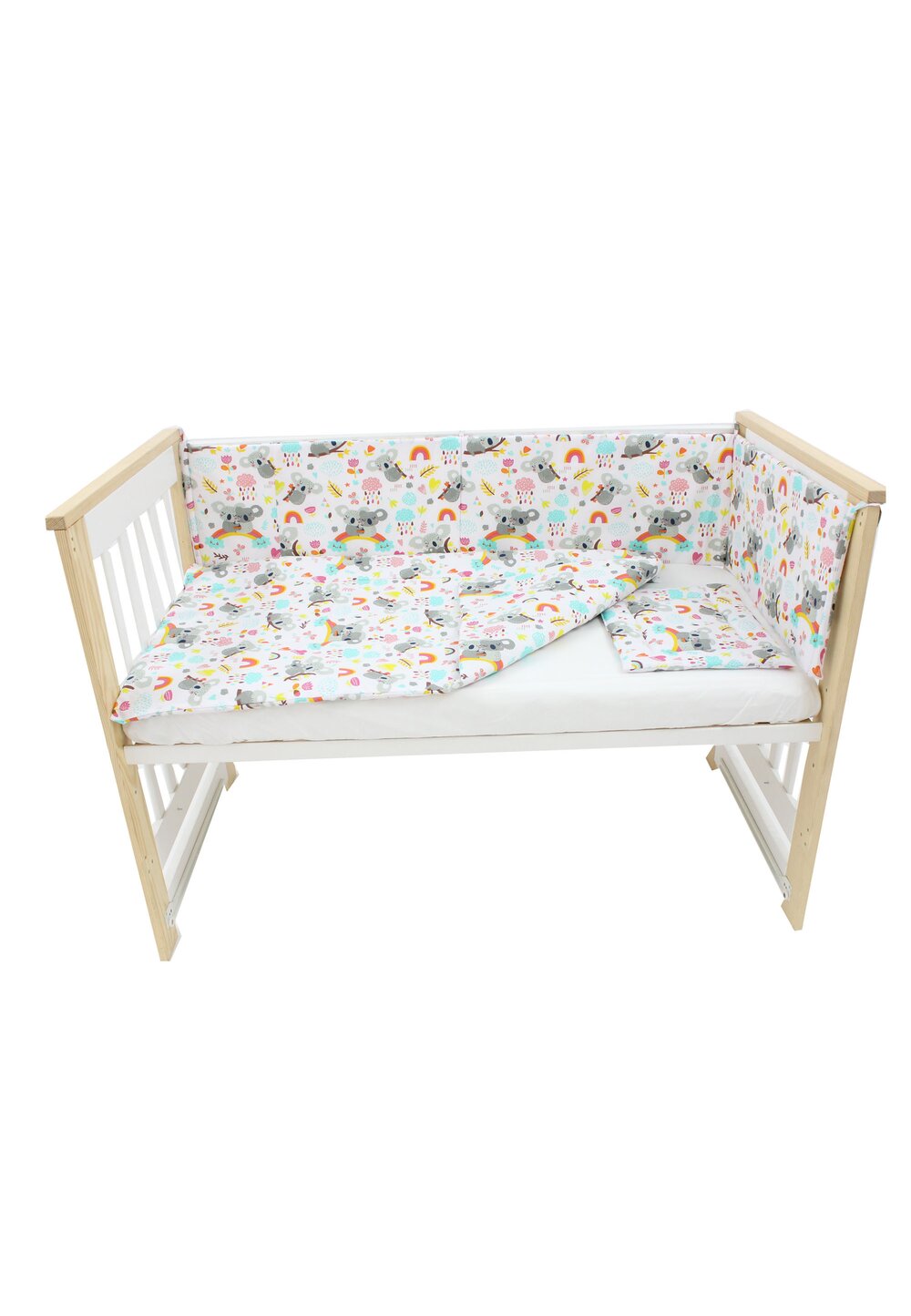 Lenjerie 4 piese, Prichindel, Ursulet Koala, 120x60cm