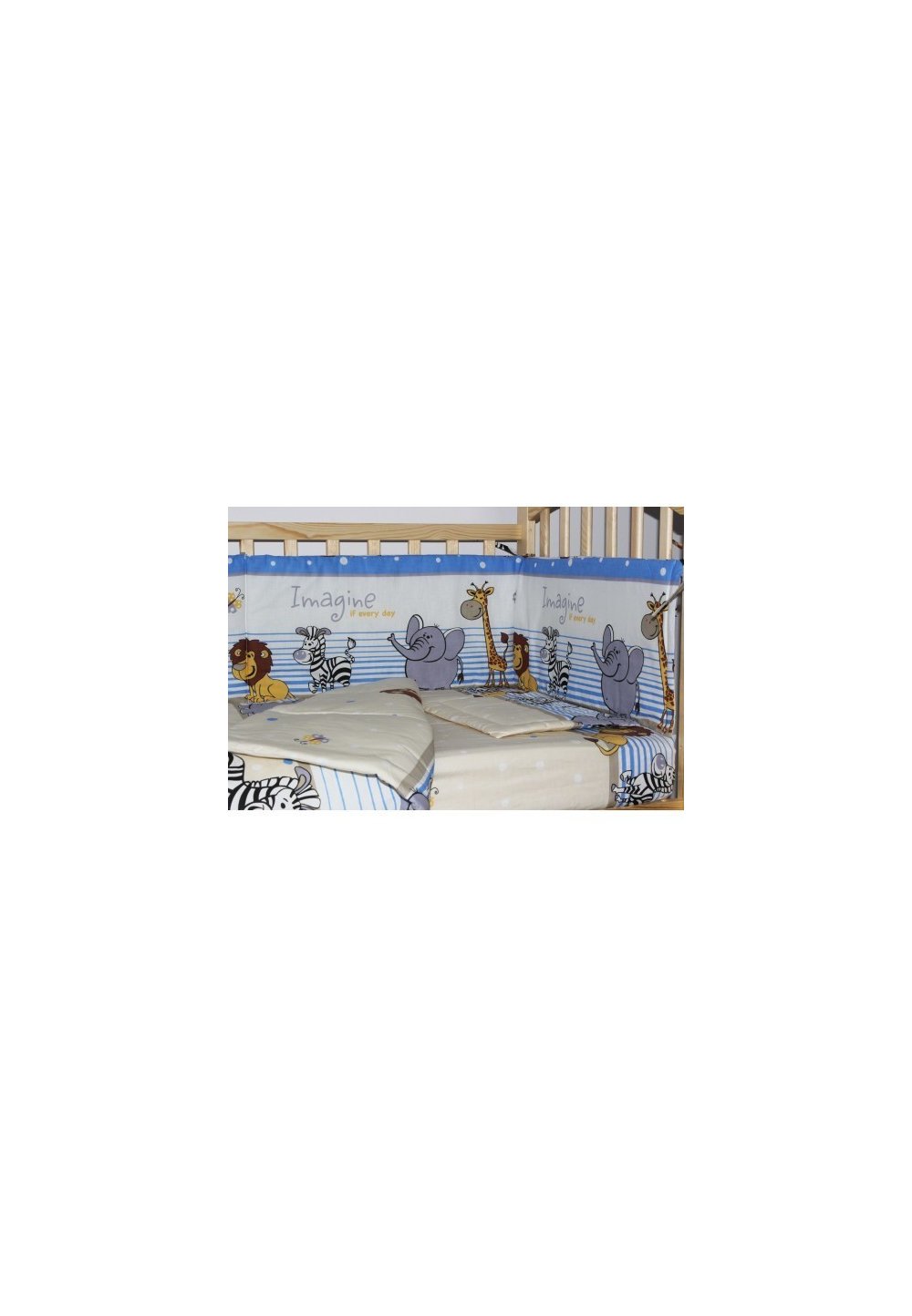 Lenjerie 4 piese, safari blue, 120x60 cm