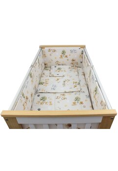 Lenjerie 5 piese, bumbac, catelusi, 120x60 cm, ivory