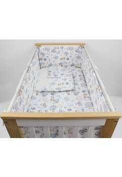 Lenjerie 5 piese, bumbac, Koala cu balon, multicolor, 120x60 cm