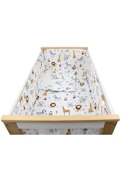 Lenjerie 5 piese, Prichindel, bumbac, girafa, 120x60 cm