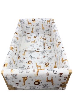Lenjerie 7 piese, Prichindel, bumbac, girafa, 120x60 cm