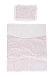 Lenjerie cu baldachin, 6 piese, inimioara roz, 120x60 cm