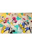 Lenjerie de pat 3 piese, Minnie si Mickey, crem, 160 x 200 cm