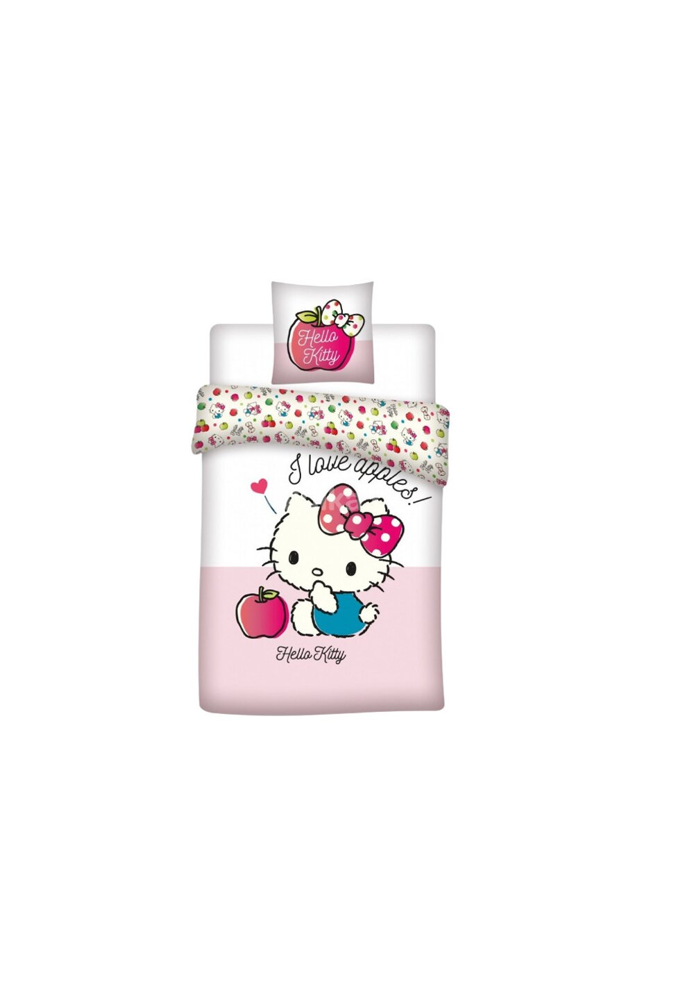 Lenjerie pat, Hello Kitty, I love apples, roz