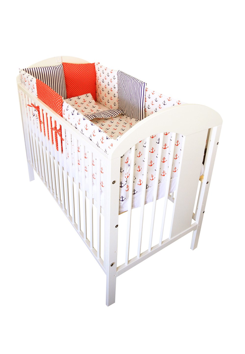 Lenjerie patut 10 piese, Nautical design, 120 x 60 cm