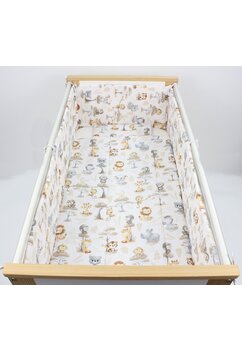 Lenjerie patut, 5 piese, bumbac, Monkey, multicolor, 140x70 cm