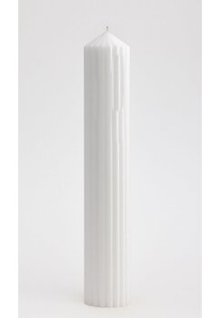 Lumanare, din ceara naturala, alb, 35cm