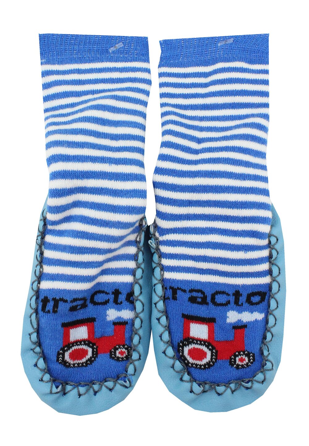 Mocasini, Tractor, albastri cu dungi