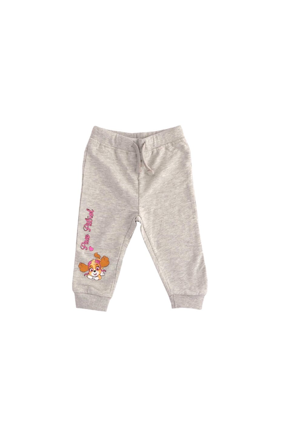 Pantaloni bebe, Skye, gri cu inimioara