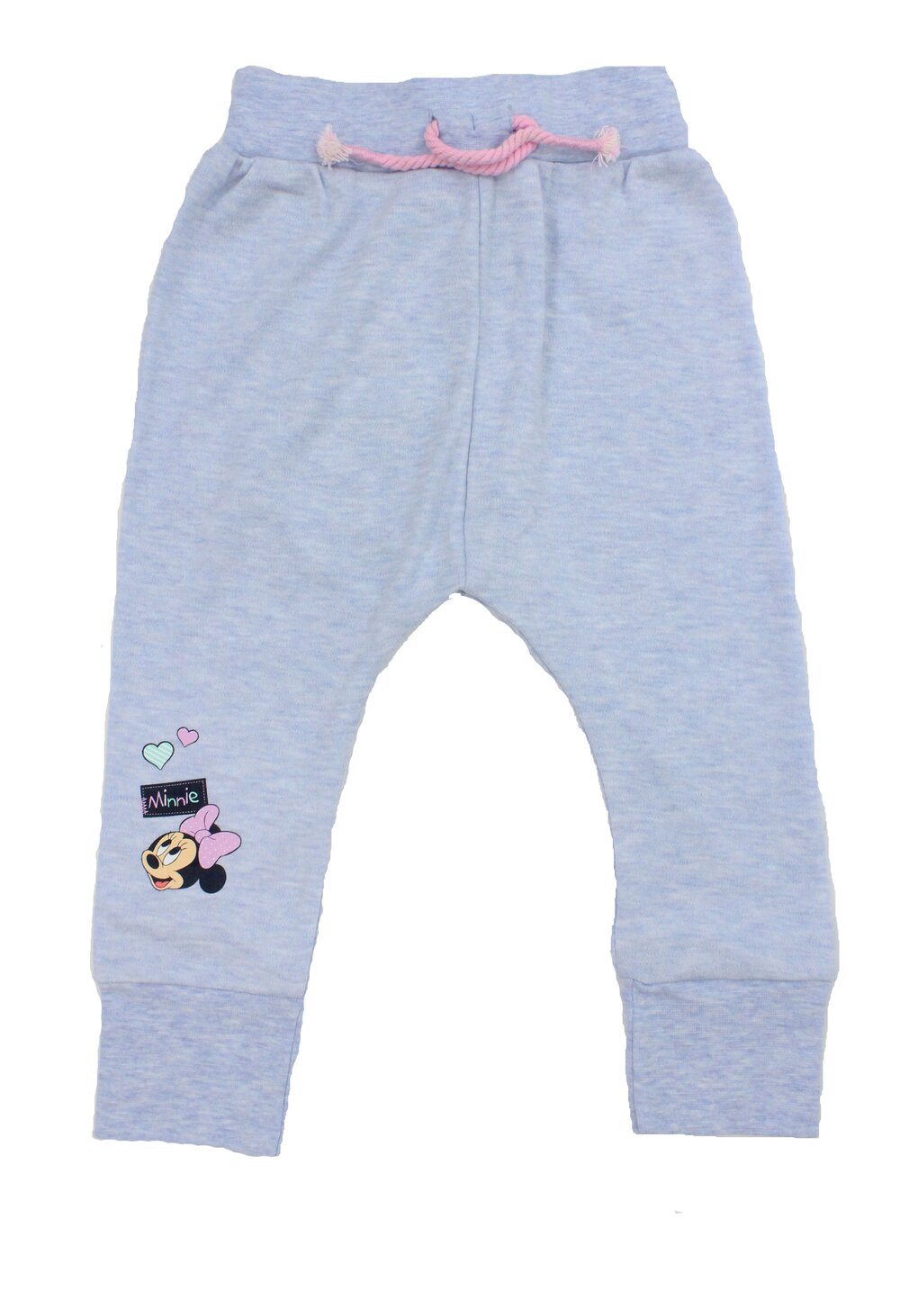 Pantaloni cu imprimeu, 55% bumbac, Minnie, albastru