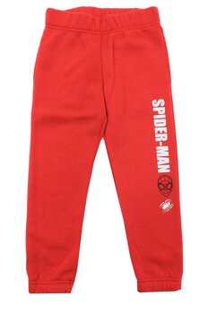 Pantaloni de trening, baieti, poliester, With Great Power, Spider, rosu