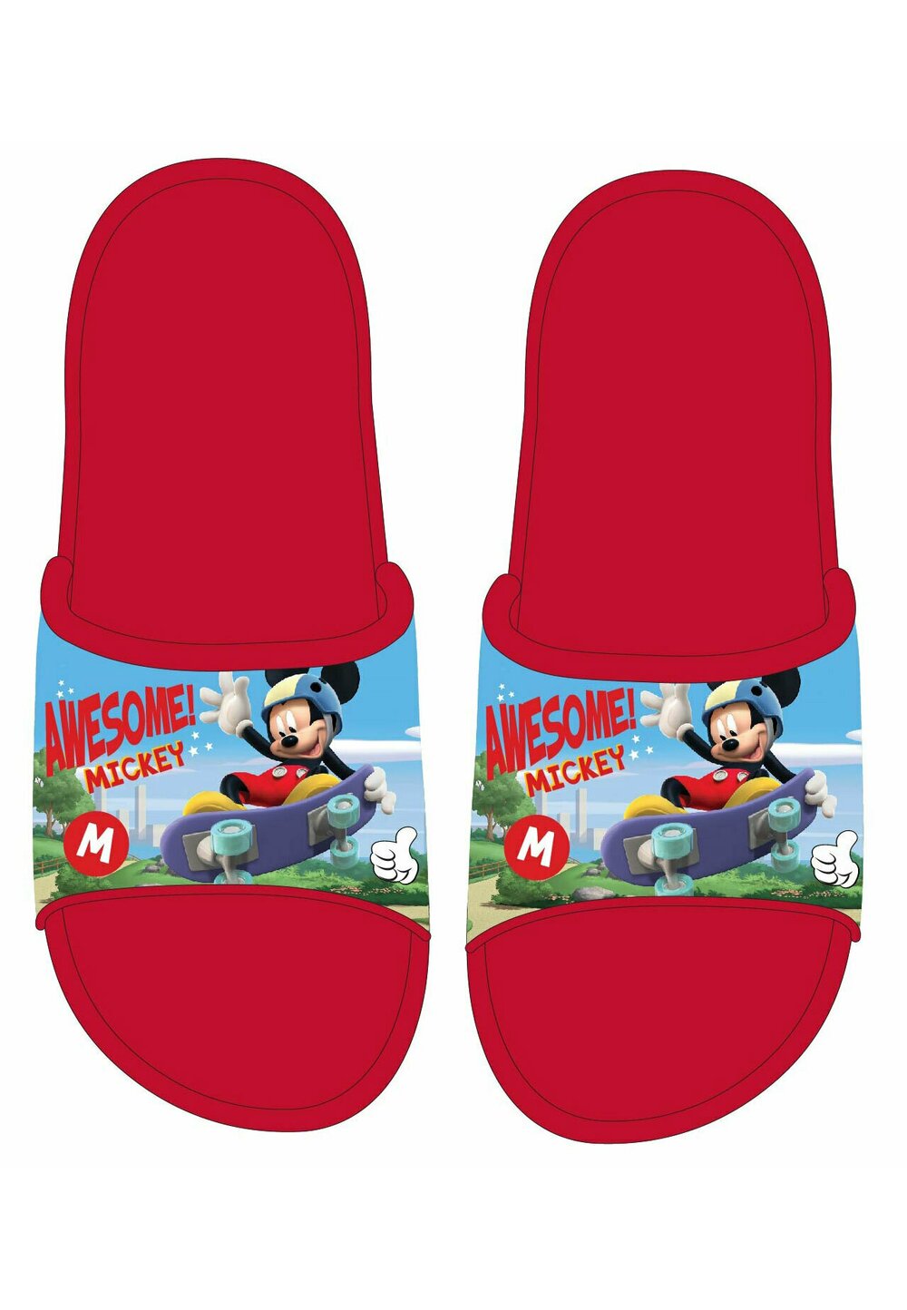 Papuci, awesome Mickey, rosii imagine