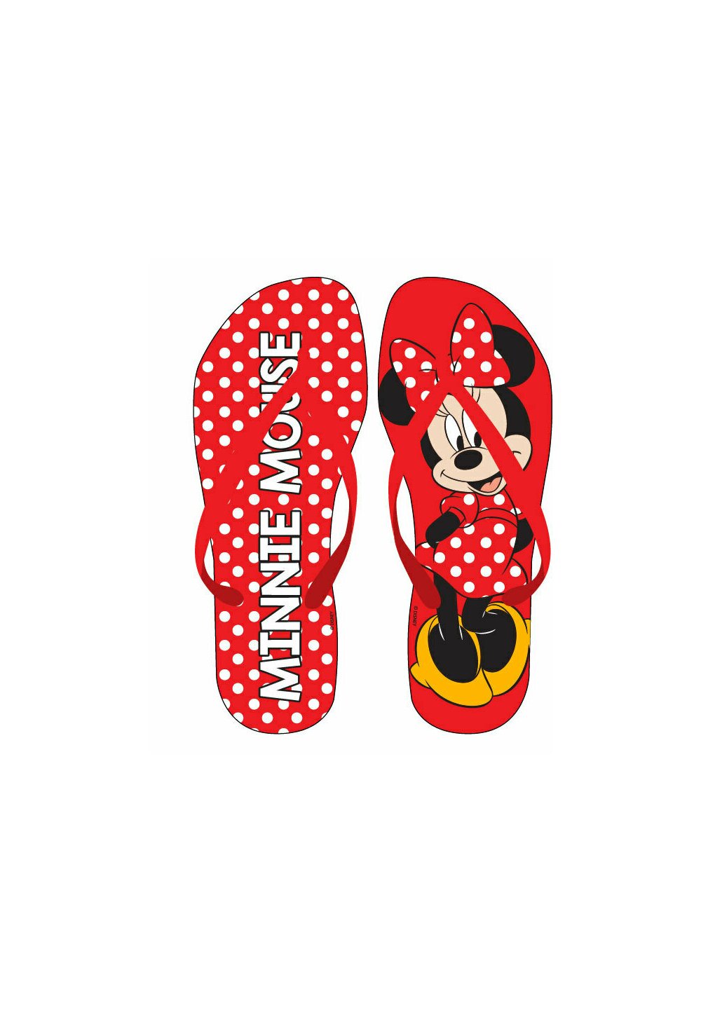 Papuci flip-flop, Minnie cu buline rosii