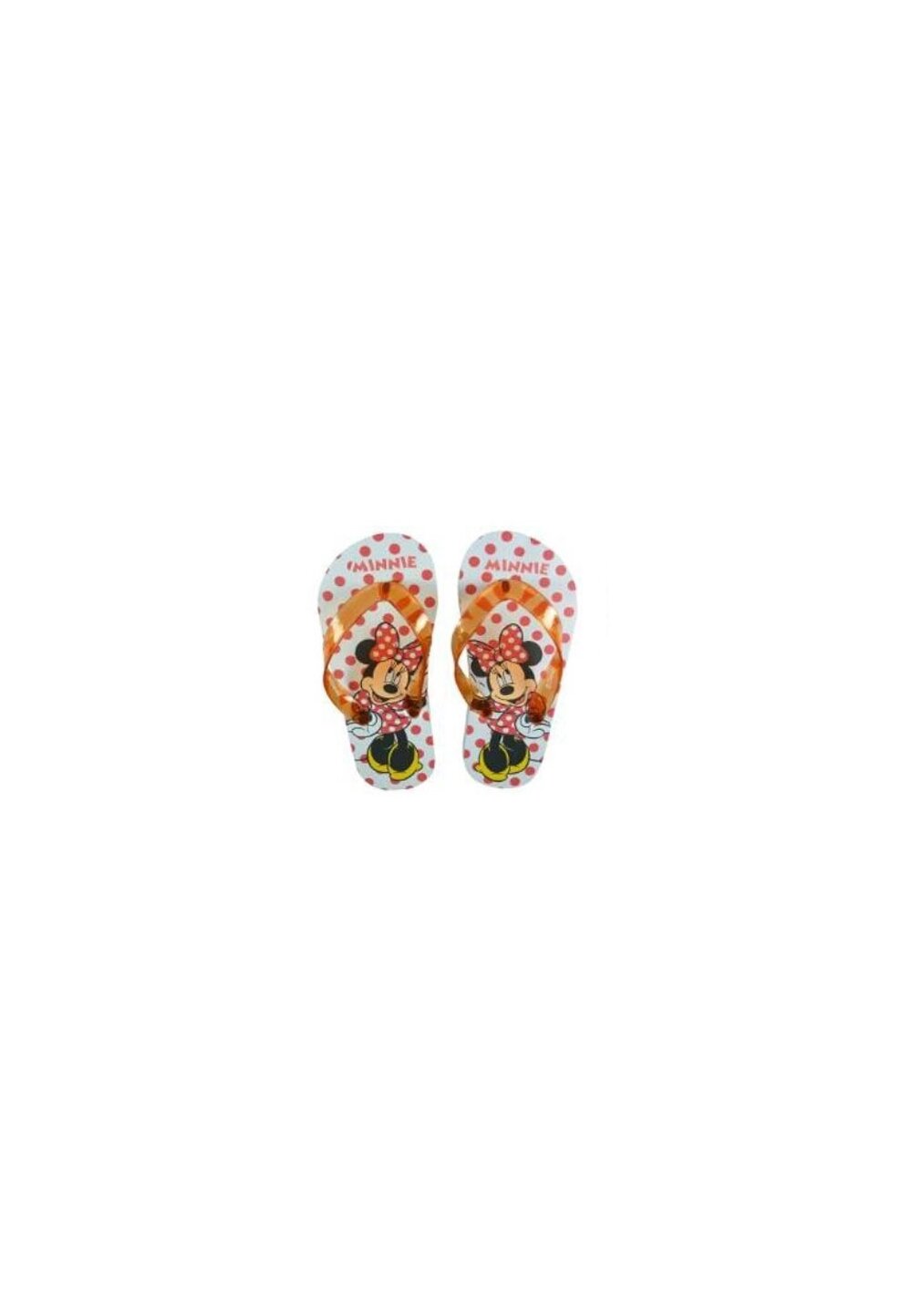 Papuci flip-flop, Minnie, cu buline rosii