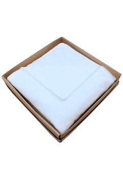 Paturica deluxe, minky velur neted, verso muselina brodata, ivory, 80 x 100 cm