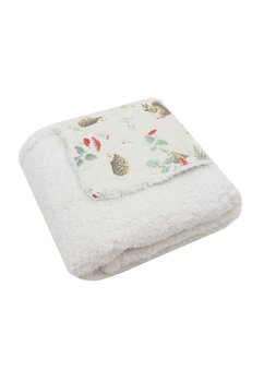 Paturica deluxe, Teddy, verso bumbac, little fox, 80 x 100 cm, crem