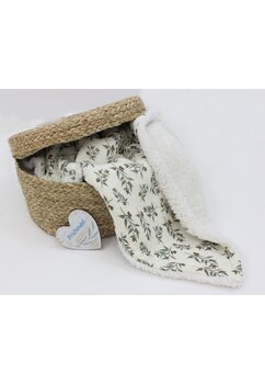 Paturica deluxe, Teddy, verso muselina bumbac, Olivia, 80 x 100 cm, crem