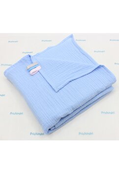 Paturica din muselina, Cleo, albastru deschis, 75x100 cm