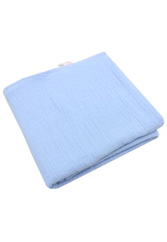 Paturica din muselina, Cleo, albastru deschis, 75x100 cm