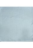 Paturica dubla, bumbac, alb cu buline bluemarin, 75 x 75 cm