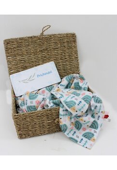 Paturica flanel bumbac, ariciul verde, 80 x 100 cm