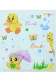 Paturica flanel bumbac, Ducks, multicolor, 75 x 100 cm