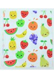 Paturica flanel bumbac, Fruits, multicolor, 75 x 100 cm