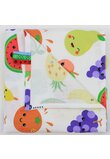 Paturica flanel bumbac, Fruits, multicolor, 75 x 100 cm