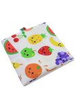 Paturica flanel bumbac, Fruits, multicolor, 75 x 100 cm