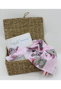 Paturica flanel bumbac, it is a girl, roz, 80 x 100 cm