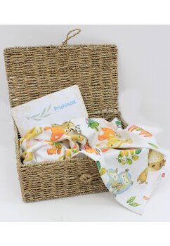 Paturica flanel bumbac, Owls, multicolor, 80 x 100 cm