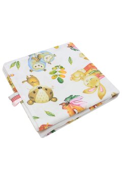 Paturica flanel bumbac, Owls, multicolor, 80 x 100 cm