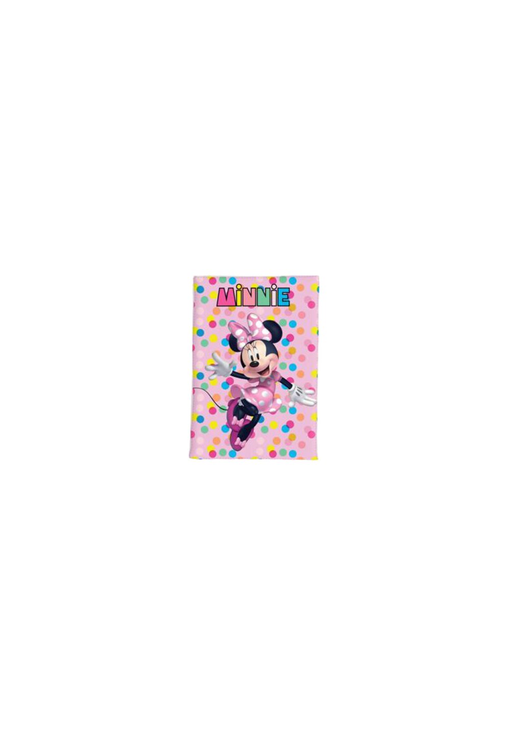 Paturica fleece, Minnie Mouse, roz cu buline, 140 x 100 cm