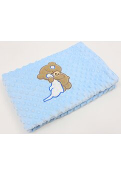 Paturica minky, Ursuletul cu paturica, diverse culori, 100x80cm