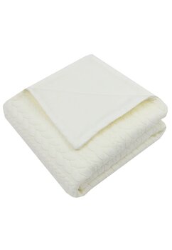 Paturica soft deluxe, Evrica, verso bumbac, ivory, 80 x 100 cm