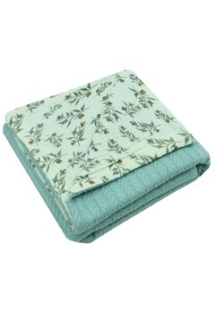 Paturica tricotata Anna, verso muselina, Olivia, 80x100 cm, verde deschis