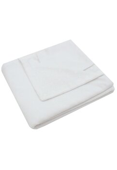 Paturica velur, verso muselina brodata, alb, 80x100cm