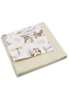 Paturica velvet deluxe, verso bumbac monkey, crem, 75 x 100 cm