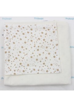 Paturica velvet deluxe, verso muselina stelute, crem, 80 x 100 cm