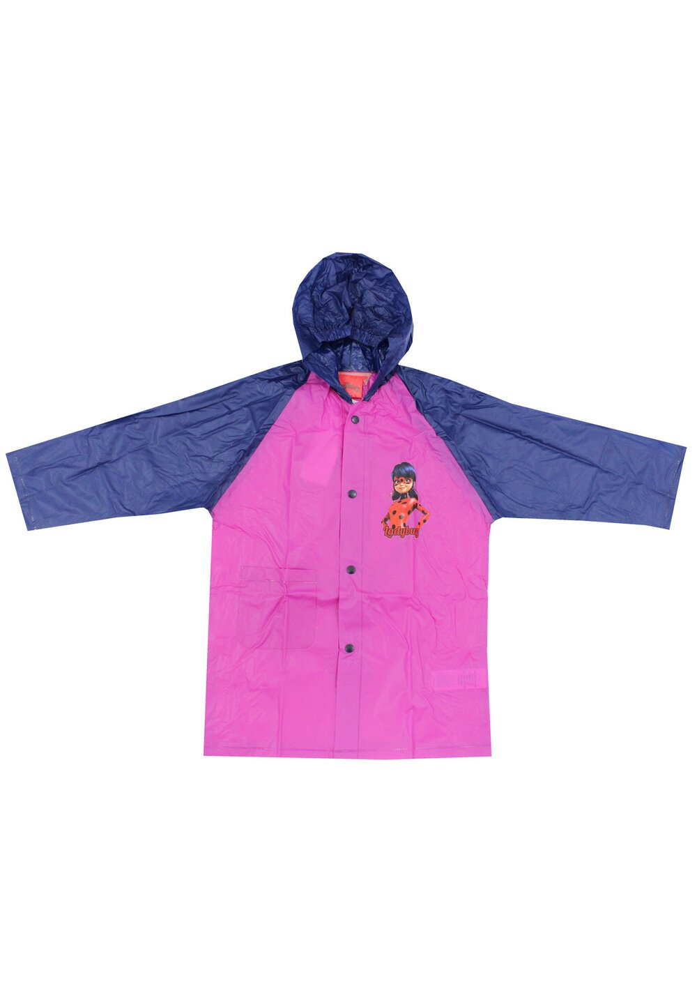 Pelerina de ploaie, PVC, cu imprimeu, Lady Bug, roz