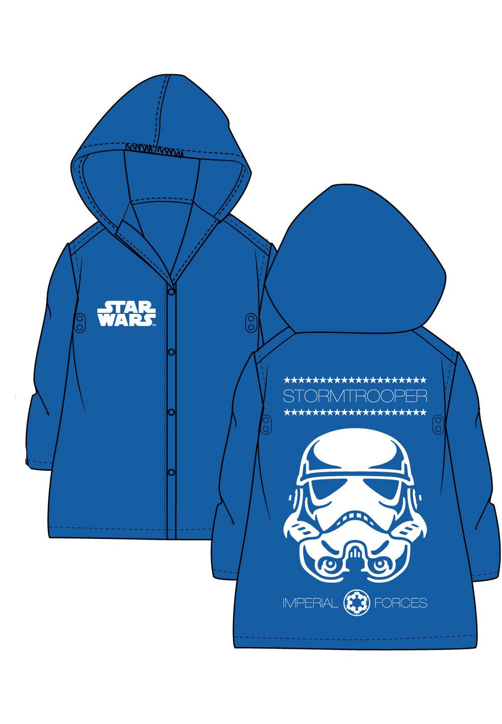Pelerina ploaie, Star Wars, albastra