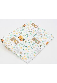 Perna antireflux, urs cu esarfa verde, 31x38 cm