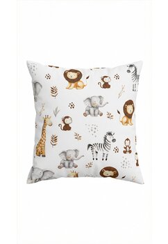 Perna, girafa, bumbac, multicolor, 40x40cm