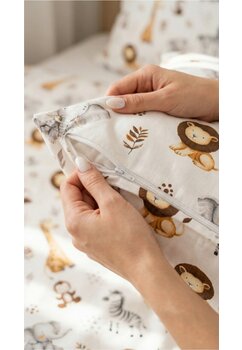 Perna, girafa, bumbac, multicolor, 40x40cm