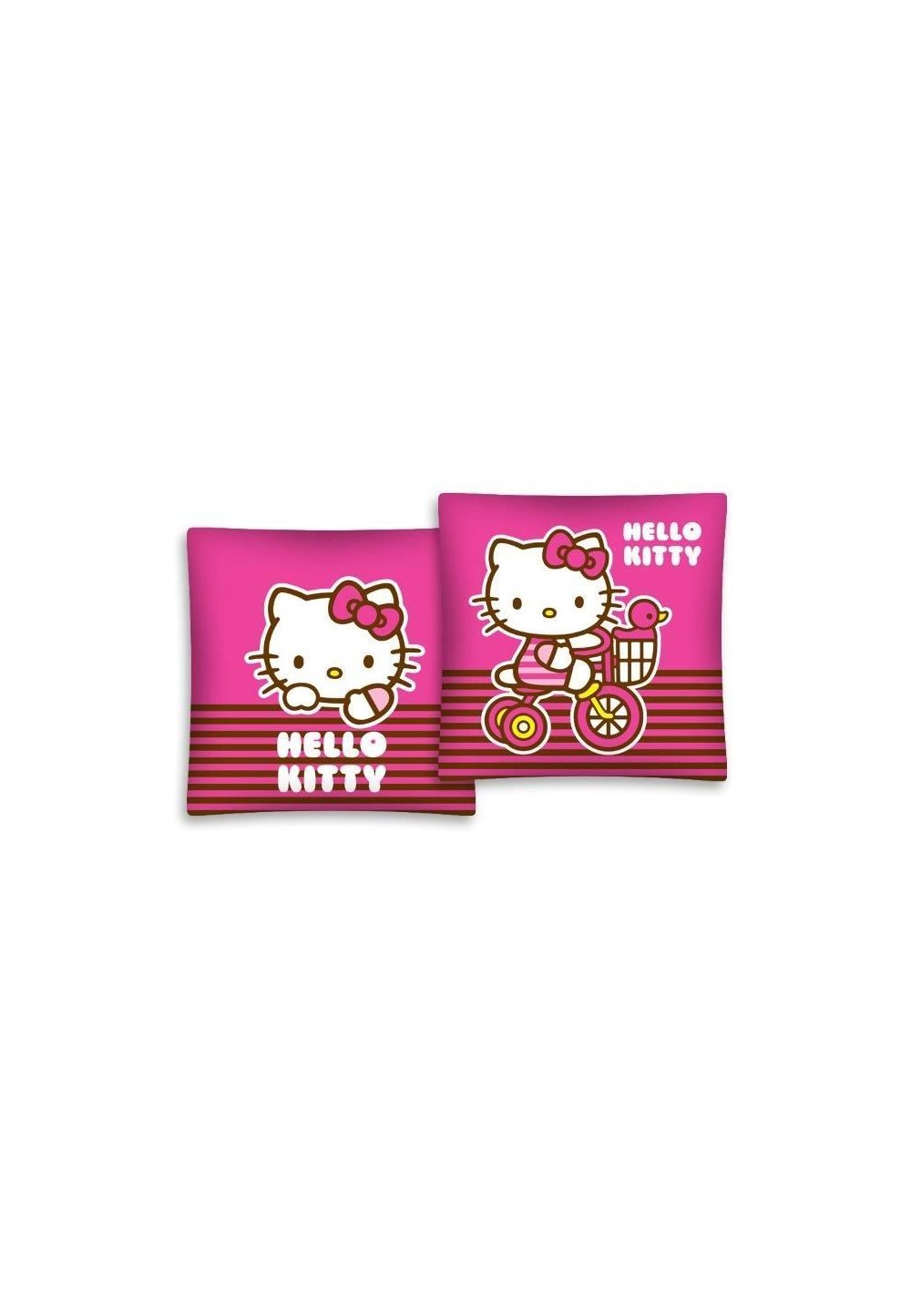 Perna, Hello Kitty, roz cu dungi, 40x40cm