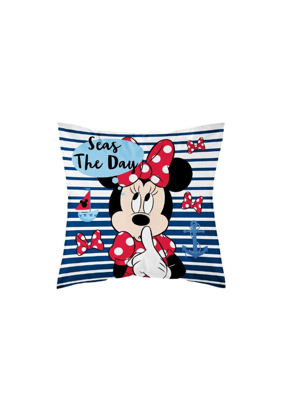 Perna, Minnie, Seas the Day, albastra cu dungi, 40 x 40 cm