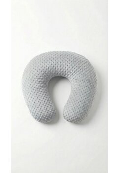 Perna pentru alaptat, cu husa detasabila, minky, gri