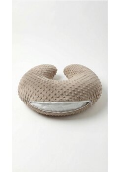 Perna pentru alaptat, cu husa detasabila, minky, maro