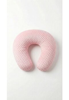 Perna pentru alaptat, cu husa detasabila, minky, roz